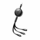 Miniso Ice Brick Series 2.0 3-in-1 USB Cable (Black) 1 Piece