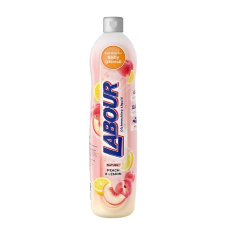 Labour Nature+ Dishwashing Liquid Bottle Peach & Lemon 900g