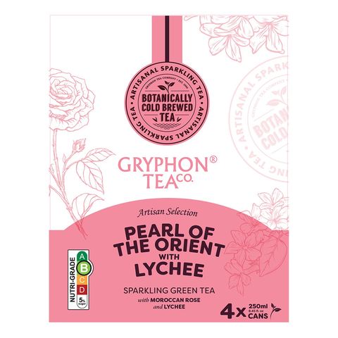 Gryphon Tea Co. Pearl of The Orient with Lychee 4 x 250ml (Recyclable)