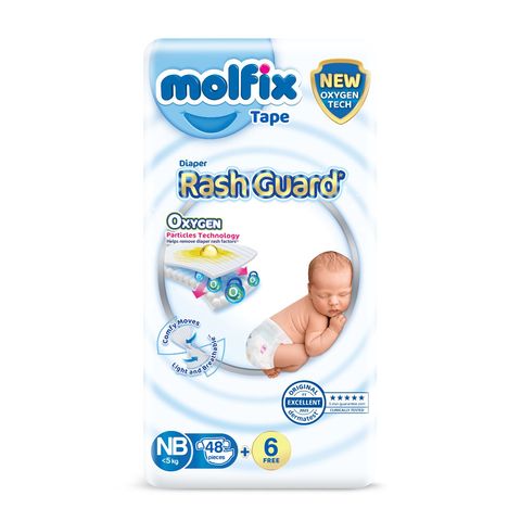 Molfix Rash Guard Tape NB 54 Pieces
