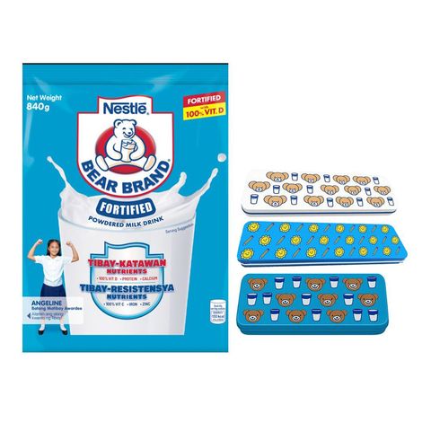 Bear Brand Fortified Powdered Milk Drink (Free Pencil Case/Assorted) 840g