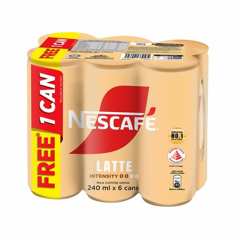 Nescafe Latte (Low Fat Milk) Coffee 6 x 240ml (Recyclable)