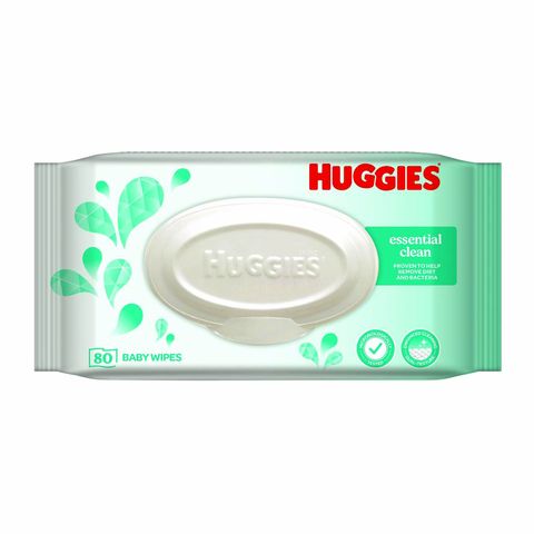 Huggies Essential Clean Baby Wipes 80 Sheets