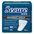 Secure Male Absorbent Shield Pad Light 10 Pieces