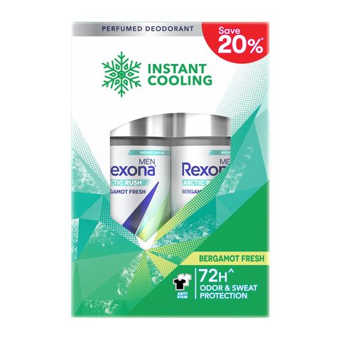 Rexona Men Roll on Deodorant Arctic Bergamot Fresh (Twin Pack) 2 x 45ml