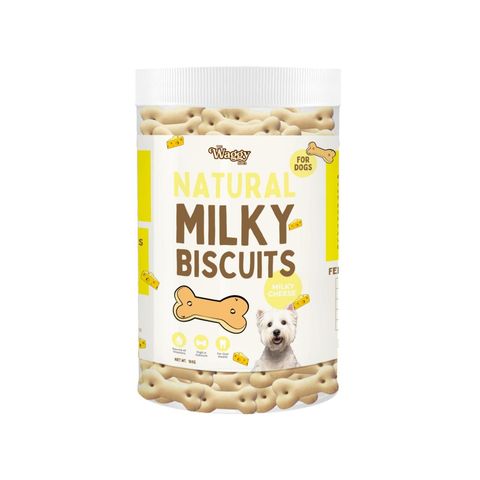 The Waggy Bites Milky Biscuits Jar Milky Cheese 165g