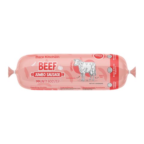 Rare Kitchen Jumbo Ham Beef Sausage 100g