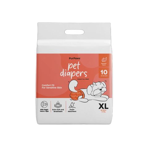 Purpaws Diapers Female XL 10 Pieces