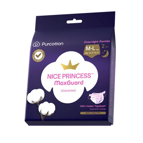 Purcotton MaxGuard Overnight Panty (M to L) 2 Pieces