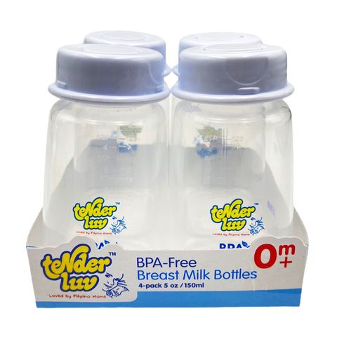 Tender Luv Breastmilk Storage with Sealing Cover Pack 4 x 150ml
