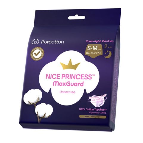 Purcotton MaxGuard Overnight Panty (S to M) 2 Pieces
