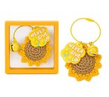 Yellow Sunflower Keychain - Never Give Up 1 Piece