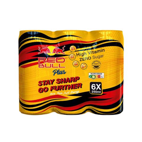 Red Bull Plus Energy Drink 6 x 250ml (Recyclable)