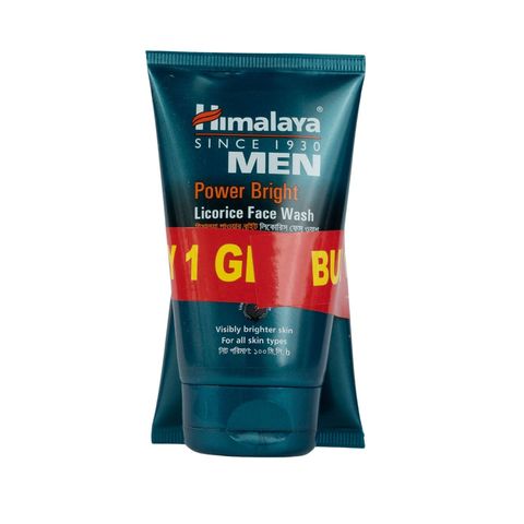 (Buy 1 & Get 1 Free) Himalaya Men Power Bright Licorice Face Wash 100ml