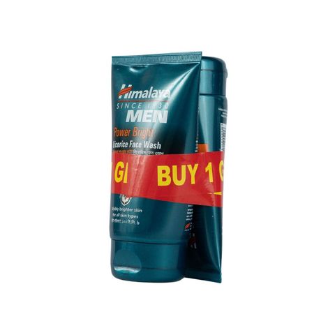 (Buy 1 & Get 1 Free) Himalaya Men Power Bright Licorice Face Wash 100ml