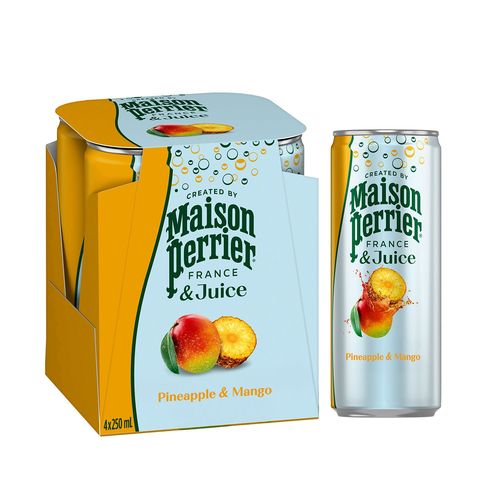 Maison Perrier Magnetic Juice Sparkling - Pineapple & Mango 4 x 250ml (Recyclable)