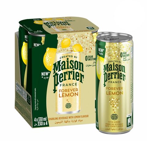 Maison Perrier Forever Sparkling Water - Lemon 4 x 330ml (Recyclable)