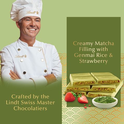 Lindt Tokyo Style Strawberry Matcha Chocolate Bar 145g