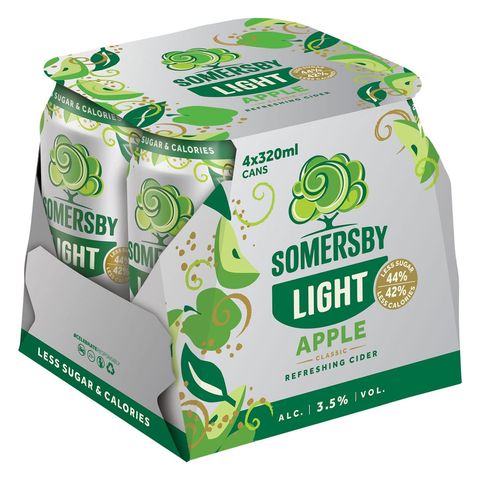 Somersby Light Can 3.5% Alcohol 4 x 320ml
