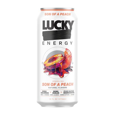 Lucky Energy Son of A Peach Sugar-free Energy Drink Zero Calories 473ml