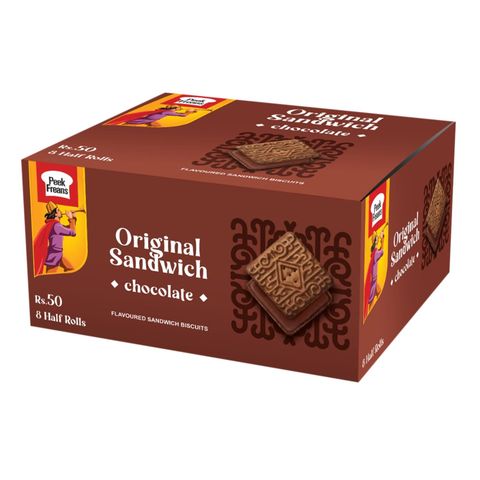 Peek Freans Chocolate Sandwich Biscuits Half Rolls 8 Pieces