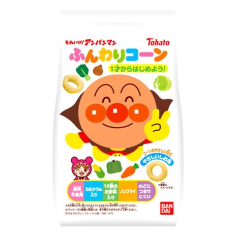 Tohato Go Anpanman Fluffy Corn Snack Mild Salt Flavor 20g