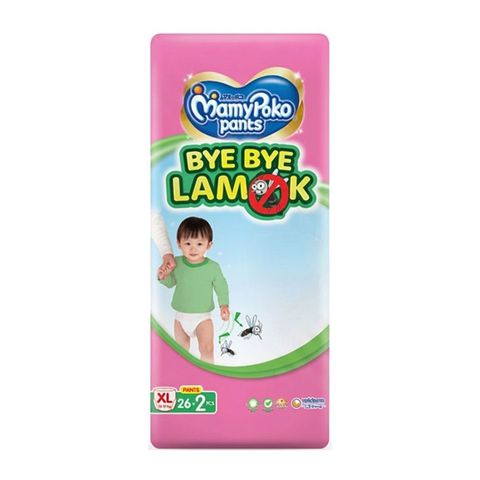 Mamypoko Bye Bye Lamok Anti-Mosquito Disposable Baby Diaper Pants (XL) 28 Pieces