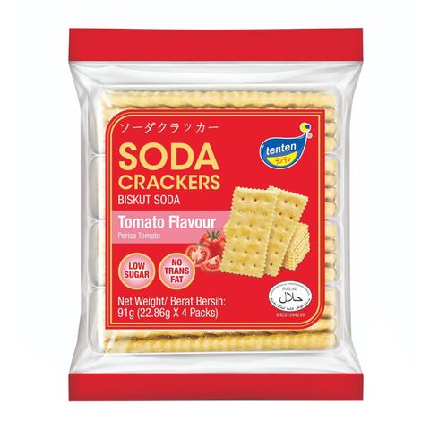 Tenten Soda Crackers Tomato 91g