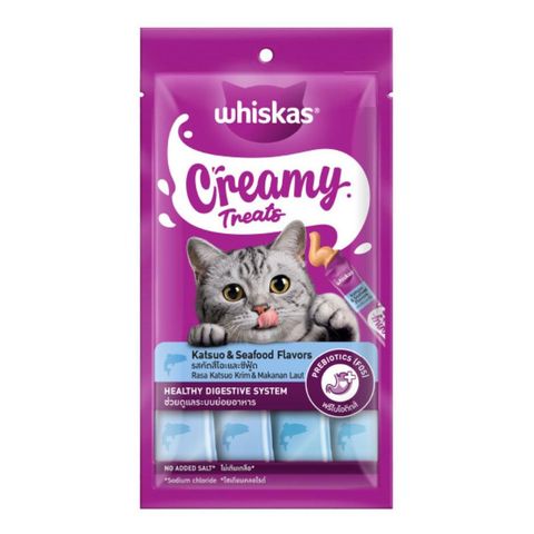 Whiskas Creamy Treats Katsuo & Seafood 48g