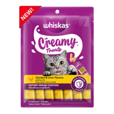 Whiskas Creamy Treats Chicken & Liver 240g