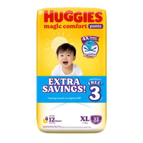 Huggies Magic Comfort Pants XL (29 + Free 3 Pieces) 32 Pieces