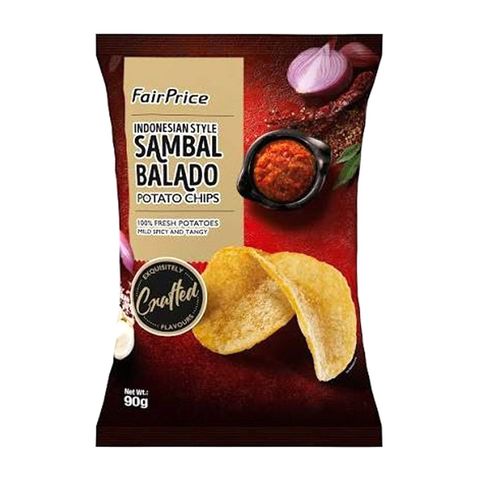 Fairprice Potato Chips Indonesian Style Sambal Balado 90g