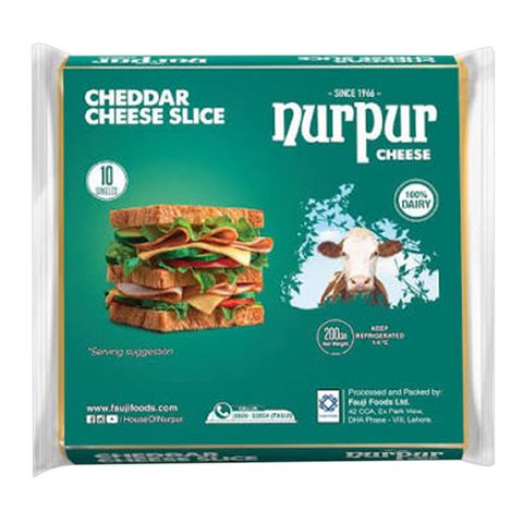 Nurpur Cheddar Cheese Slice 200g
