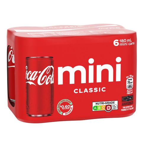 Coca-Cola Classic Mini 6 x 180ml (Recyclable)