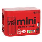 Coca-Cola Zero Sugar Mini 6 x 180ml (Recyclable)