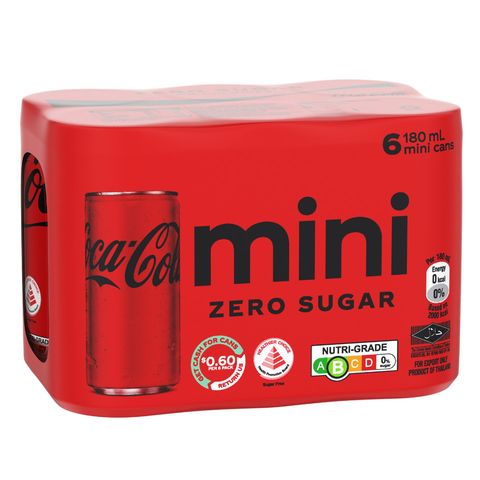 Coca-Cola Zero Sugar Mini 6 x 180ml (Recyclable)