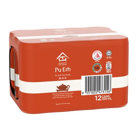 [Carton] Authentic Tea House Pu Erh Tea 12 x 300ml (Recyclable)