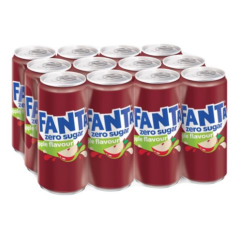[Carton] Fanta Apple Zero Sugar 12 x 320ml (Recyclable)