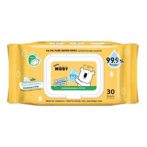 Baby Moby Biodegradable Water Wipes 30 Sheets