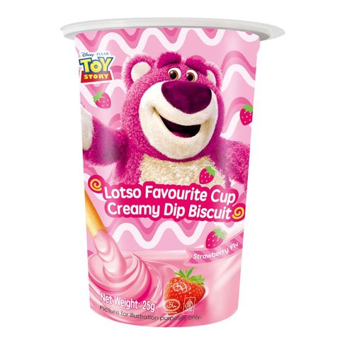 Disney Lotso Creamy Dip Biscuit Strawberry 25g