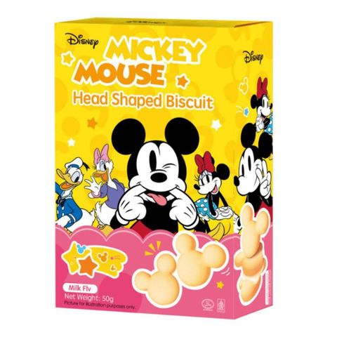 Disney Mickey Mouse Head Shaped Biscuit Milk 50g