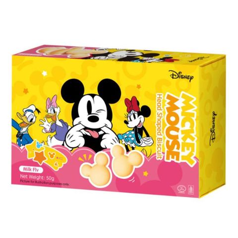 Disney Mickey Mouse Head Shaped Biscuit Milk 50g