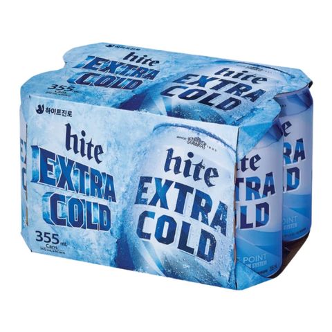 Hite Extra Cold Beer Can 6 x 355ml (Recyclable)