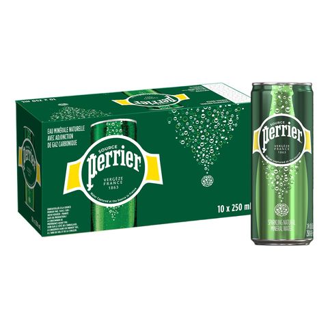 Perrier Sparkling Natural Mineral Water 10 x 250ml (Recyclable)