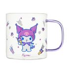 Miniso Kuromi Glass Cup with Colored Handle (420ml) 1 Piece