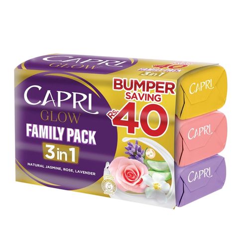 Capri Glow 3-in-1 Soap Rainbow Bundle Large (Save Rs 40) 1 Unit