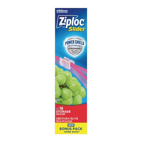Ziploc Bpa Free Microwave Safe Food Storage Slider Gallon Bags 18 Pieces