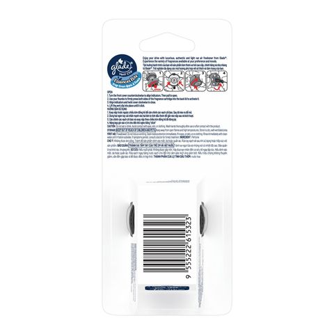 Glade Car Vent Perfume Air Freshener Starter Essences Elite Crisp Green Apple & Peach 2ml