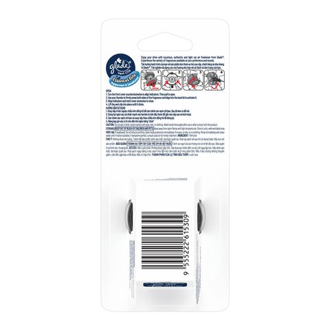 Glade Car Vent Perfume Air Freshener Starter Essences Elite Peppermint & Sandalwood 2ml