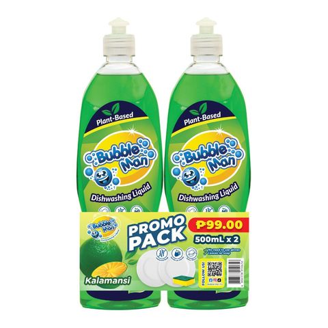 Bubble Man Dishwashing Liquid Kalamansi 2 x 500ml